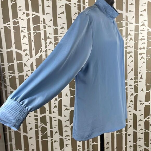 Pendleton Vintage Mock Neck Blouson Sleeve Blouse 18 - Picture 4 of 12